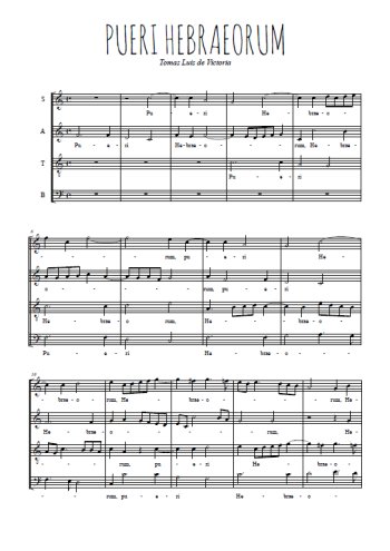 Tomas Luis de Victoria - Pueri Hebraeorum